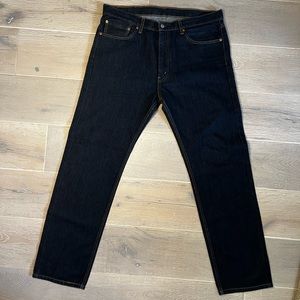 Levi Mens 505 Regular Fit Denim Jeans, Size 38X34, Blue -Dark Wash, Cotton